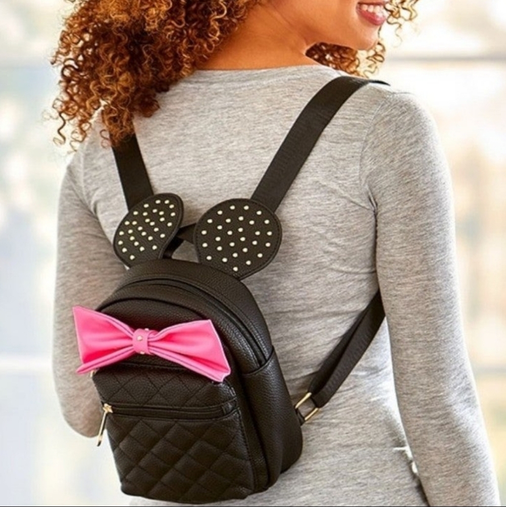 🎀Oliva & Kate Minnie &  Mickey Mouse Ears Mini Backpack🎀